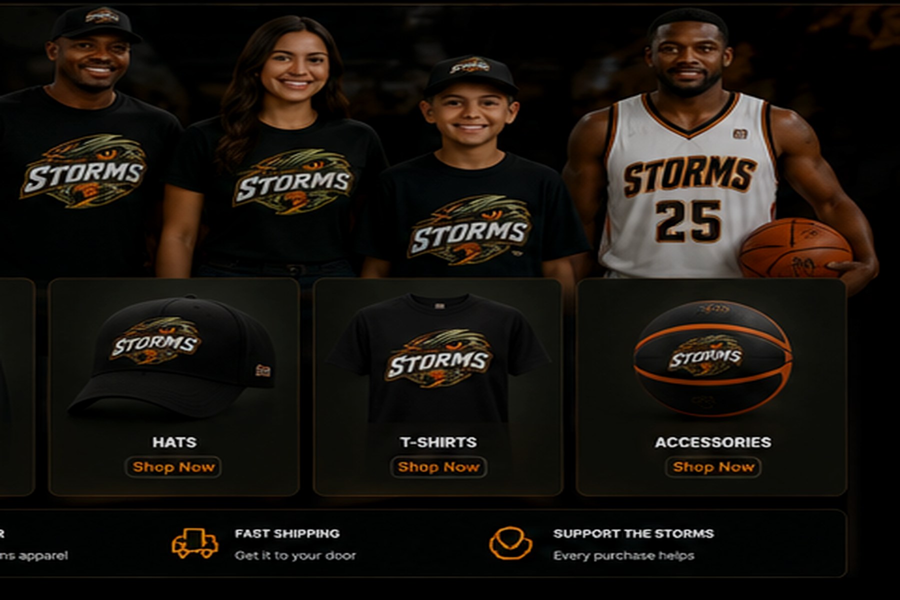 Clay County Storms fans wearing team gear