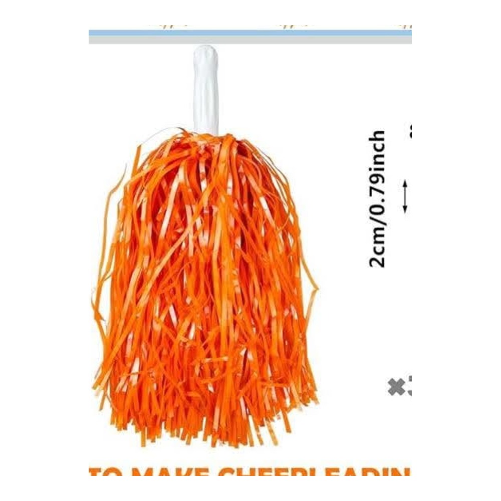 Orange cheer pom pom
